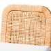 bali & pari Zariah Modern Bohemian Natural Brown Rattan and Mahogany Wood Bar Stool - WS15-Mahogany-BS
