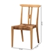 Baxton Studio Artha Modern Bohemian Natural Brown Teak Wood and Seagrass 2-Piece Dining Chair Set - Artha-Teak-DC