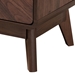 Baxton Studio Markell Mid-Century Transitional Walnut Brown Finished Wood 2-Drawer Nightstand - LV44ST4424WI-CLB-NS