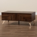 Baxton Studio Graceland Mid-Century Modern Transitional Walnut Brown Finished Wood 2-Drawer Coffee Table - LV45CFT4514WI-CLB-Coffee Table