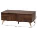 Baxton Studio Graceland Mid-Century Modern Transitional Walnut Brown Finished Wood 2-Drawer Coffee Table - LV45CFT4514WI-CLB-Coffee Table