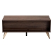 Baxton Studio Graceland Mid-Century Modern Transitional Walnut Brown Finished Wood 2-Drawer Coffee Table - LV45CFT4514WI-CLB-Coffee Table