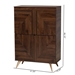 Baxton Studio Graceland Mid-Century Modern Transitional Walnut Brown Finished Wood Shoe Cabinet - LV45SC4515WI-CLB-Shoe Cabinet