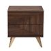 Baxton Studio Graceland Mid-Century Modern Transitional Walnut Brown Finished Wood 2-Drawer Nightstand - LV45ST4524WI-CLB-NS