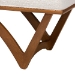 Baxton Studio Chenoa Japandi Cream Boucle Fabric and Walnut Brown Finished Wood Bench - BBT5472-Maya-Cream/Walnut-Bench