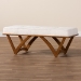 Baxton Studio Chenoa Japandi Cream Boucle Fabric and Walnut Brown Finished Wood Bench - BBT5472-Maya-Cream/Walnut-Bench
