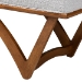 Baxton Studio Chenoa Japandi Light Grey Boucle Fabric and Walnut Brown Finished Wood Bench - BBT5472-Maya-Sky Grey/Walnut-Bench
