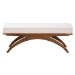 Baxton Studio Orella Japandi Cream Boucle Fabric and Walnut Brown Finished Wood Bench - BBT5473-Maya-Cream/Walnut-Bench