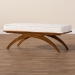 Baxton Studio Orella Japandi Cream Boucle Fabric and Walnut Brown Finished Wood Bench - BBT5473-Maya-Cream/Walnut-Bench