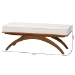 Baxton Studio Orella Japandi Cream Boucle Fabric and Walnut Brown Finished Wood Bench - BBT5473-Maya-Cream/Walnut-Bench