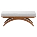 Baxton Studio Orella Japandi Light Grey Boucle Fabric and Walnut Brown Finished Wood Bench - BBT5473-Maya-Sky Grey/Walnut-Bench