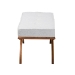 Baxton Studio Orella Japandi Light Grey Boucle Fabric and Walnut Brown Finished Wood Bench - BBT5473-Maya-Sky Grey/Walnut-Bench