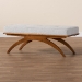Baxton Studio Orella Japandi Light Grey Boucle Fabric and Walnut Brown Finished Wood Bench - BBT5473-Maya-Sky Grey/Walnut-Bench