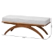 Baxton Studio Orella Japandi Light Grey Boucle Fabric and Walnut Brown Finished Wood Bench - BBT5473-Maya-Sky Grey/Walnut-Bench