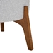 Baxton Studio Elkie Japandi Light Grey Boucle Fabric and Walnut Brown Finished Wood Ottoman Footstool - BBT5474-Maya-Sky Grey/Walnut-Foot Stool