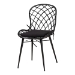 Baxton Studio Sabelle Modern Bohemian Black Finished Wood and Rattan 5-Piece Dining Set - KYG002C-Black-5PC Dining Set