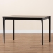 Baxton Studio Sherwin Mid-Century Modern Black Finished Wood Dining Table - Sherwin-Black-DT