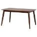 Baxton Studio Flora Mid-Century Modern Walnut Brown Finished Wood Dining Table