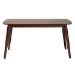 Baxton Studio Flora Mid-Century Modern Walnut Brown Finished Wood Dining Table - Flora-Walnut/Crown Cut Veneer-DT
