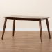 Baxton Studio Flora Mid-Century Modern Walnut Brown Finished Wood Dining Table - Flora-Walnut/Crown Cut Veneer-DT