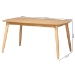 Baxton Studio Flora Mid-Century Modern Natural Oak Finished Wood Dining Table - Flora-Natural Oak-DT