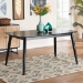Baxton Studio Flora Mid-Century Modern Black Finished Wood Dining Table - Flora-Black-DT
