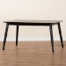 Baxton Studio Flora Mid-Century Modern Black Finished Wood Dining Table - Flora-Black-DT