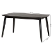 Baxton Studio Flora Mid-Century Modern Black Finished Wood Dining Table - Flora-Black-DT