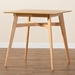 Baxton Studio Leena Mid-Century Modern Natural Oak Finished Wood Counter Height Pub Table - Leena-Natural Oak-PT