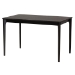 Baxton Studio Dannon Mid-Century Modern Cream Fabric and Black Finished Wood 5-Piece Dining Set - CS001C-Black/Cream-5PC Dining Set