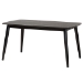 Baxton Studio Dannon Mid-Century Modern Cream Fabric and Black Finished Wood 7-Piece Dining Set - CS001C-Black/Cream-7PC Dining Set
