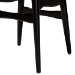 Baxton Studio Tarana Mid-Century Modern Cream Fabric and Black Finished Wood 5-Piece Dining Set - CS002C-Black/Cream-5PC Dining Set
