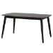 Baxton Studio Tarana Mid-Century Modern Cream Fabric and Black Finished Wood 7-Piece Dining Set - CS002C-Black/Cream-7PC Dining Set