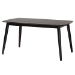 Baxton Studio Darrion Mid-Century Modern Cream Fabric and Black Finished Wood 7-Piece Dining Set - CS004C-Black/Cream-7PC Dining Set
