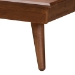 Baxton Studio Irina Mid-Century Modern Grey Fabric and Ash Walnut Finished Wood King Size Platform Bed - MG00874-Dark Grey/Ash Walnut-King