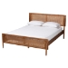 Baxton Studio Gardwin Mid-Century Modern Ash Walnut Finished Wood Queen Size Platform Bed