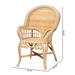 bali & pari Ratu Modern Bohemian Natural Brown Rattan Accent Chair - Ratu-Rattan-AC