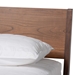 Baxton Studio Salvatore Mid-Century Modern Walnut Brown Finished Wood Queen Size Platform Bed - SW8521-Walnut-Queen