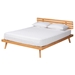 Baxton Studio Joaquin Modern Japandi Rustic Brown Finished Wood Full Size Platform Bed