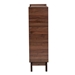 Baxton Studio Paricia Mid-Century Modern Walnut Brown Finished Wood Shoe Cabinet - SESC70340WI-CLB-Shoe Cabinet