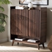 Baxton Studio Delaire Mid-Century Modern Walnut Brown Finished Wood Shoe Cabinet - SESC70350WI-CLB-Shoe Cabinet