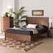 Baxton Studio Carver Classic Transitional Ash Walnut Finished Wood Queen Size Platform Bed - MG0085-Ash Walnut-Queen