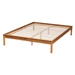 Baxton Studio Efren Mid-Century Modern Honey Oak Finished Wood Full Size Bed Frame - MG007-1-Light Natural-Bed Frame-Full