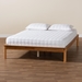 Baxton Studio Efren Mid-Century Modern Honey Oak Finished Wood King Size Bed Frame - MG007-1-Light Natural-Bed Frame-King