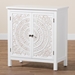 Baxton Studio Yelena Classic and Traditional White Finished Wood 2-Door Storage Cabinet - JY23A004-Wooden-Storage Cabinet