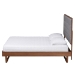 Baxton Studio Bryn Classic and Traditional Grey Fabric and Walnut Brown Finished Wood King Size Platform Bed - MG9765/94043-King