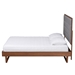 Baxton Studio Bryn Classic and Traditional Grey Fabric and Walnut Brown Finished Wood Queen Size Platform Bed - MG9765/97043-Queen