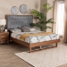 Baxton Studio Bryn Classic and Traditional Grey Fabric and Walnut Brown Finished Wood King Size Platform Bed - MG9765/94043-King