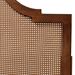Baxton Studio Risha Mid-Century Modern Ash Walnut Finished Wood and Rattan King Size Headboard - MG9774-Ash Walnut Rattan-HB-King