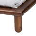 Baxton Studio Alivia Mid-Century Modern Walnut Brown Finished Wood King Size Bed Frame - SW8539-Walnut-King